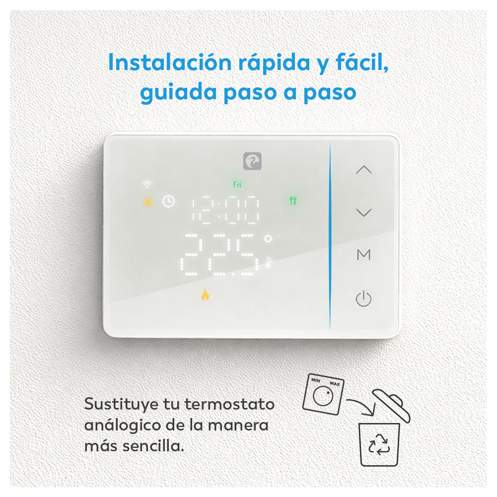 Teide - Termostato Inteligente Wifi Para Calefacción y Sistemas de frío de relé seco (4)